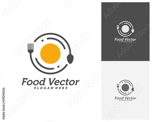 Creative Food logo design vector. Restaurant, food court, cafe logo template. Icon symbol. Illustration