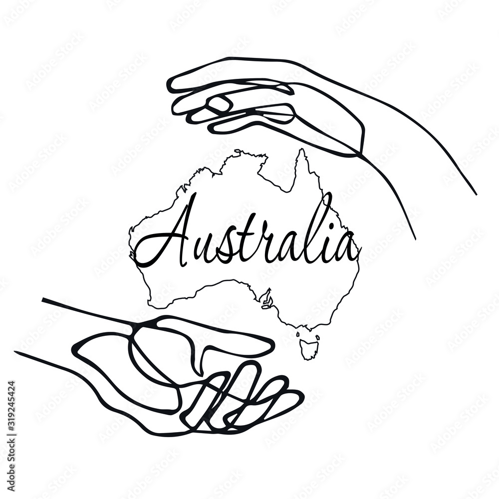 Line art hands vector illustration Line art hands vector illustration