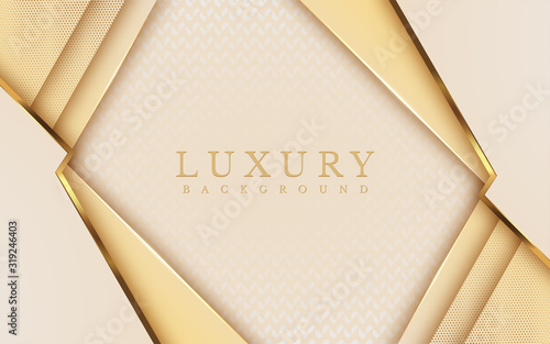 Luxury Gold Background with metal texture and Expensive mustard shades in 3d abstract style. Illustration from vector about modern template design for strong feeling and technology and futurism.