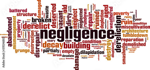 Negligence word cloud