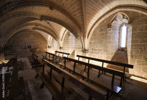 Fortress church of Santa Maria de Ujué in Navarra photo