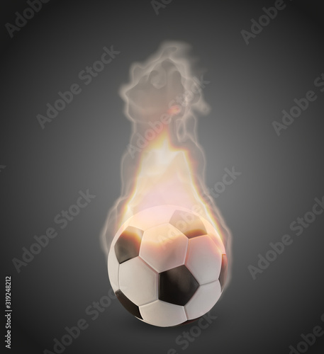 soccer ball fire flames 3d-...