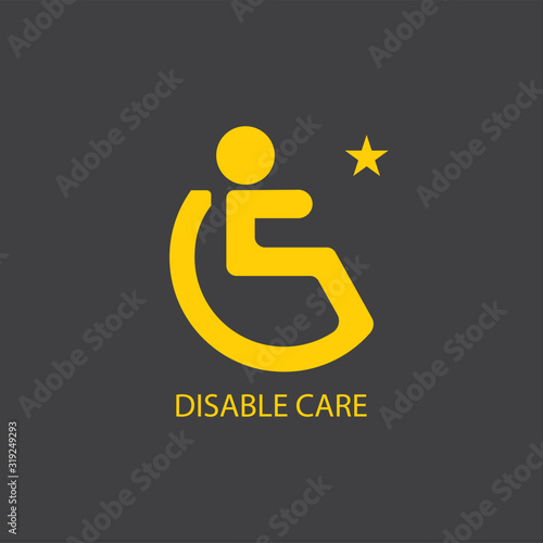Disabled icon illustration isolated vector sign symbol