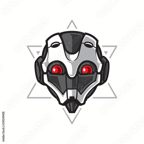 Mecha Robot Head Logo, Template Images