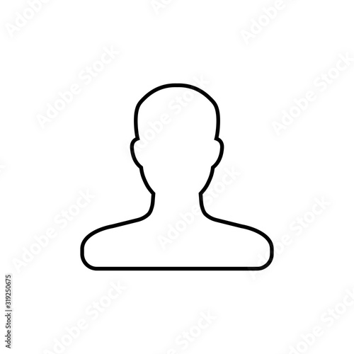 people icon. person icon. User Icon in trendy flat style isolated on grey background.