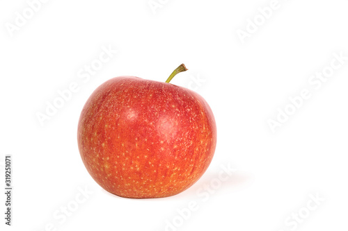 ripe tasty red apple isolated on white background