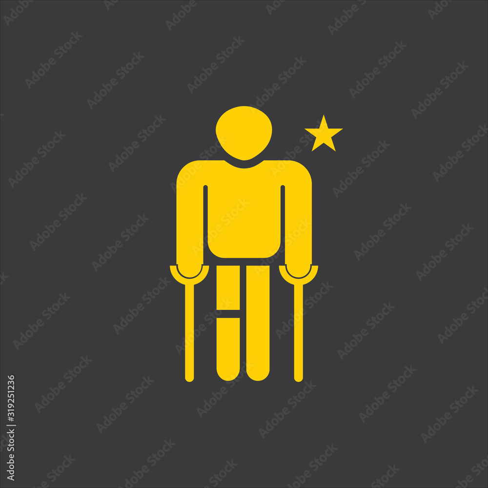 Disabled icon illustration isolated vector sign symbol Disabled icon illustration isolated vector sign symbol
