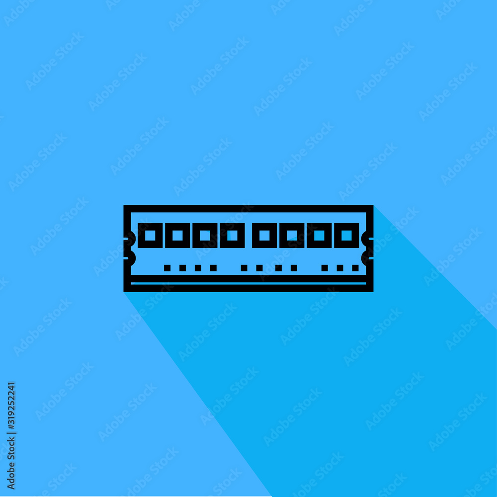 computer ram liner fill vector icon - ui icon vector computer ram liner fill vector icon - ui icon vector