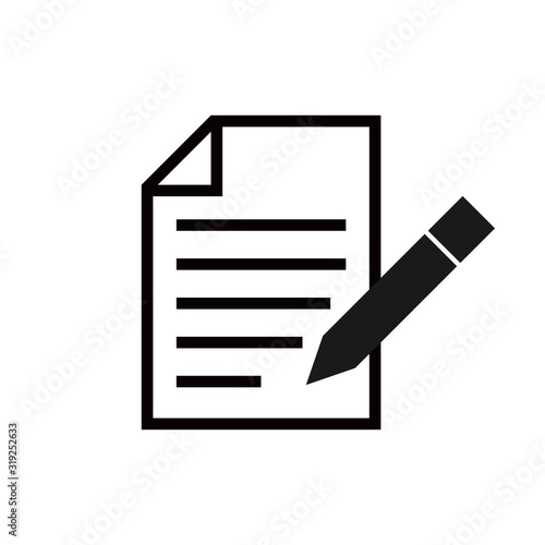 Contract Icon. Agreement and signature, pact, accord, convention symbol. signing contract icon. document icon