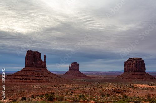 Cloudy skies in the American southwest, Monument Valley 