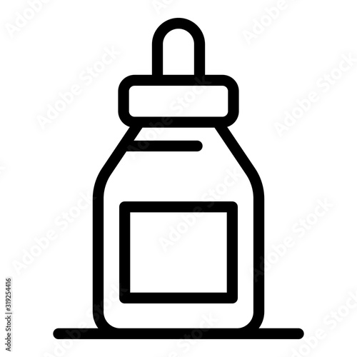 Nose drops icon. Outline nose drops vector icon for web design isolated on white background