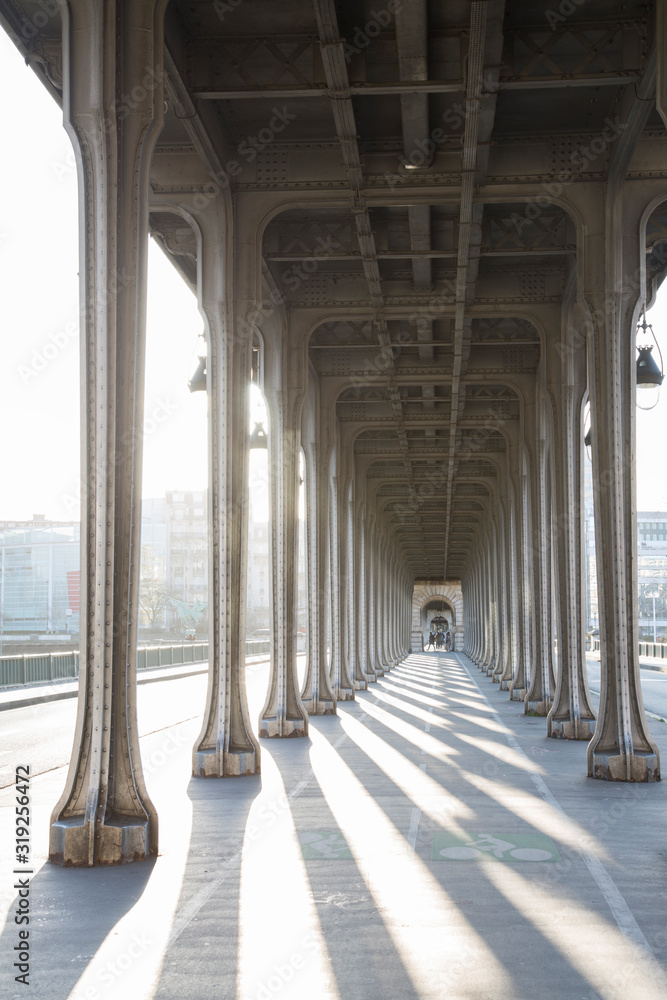 Arches of Bir-Hakeim Bridge; Paris