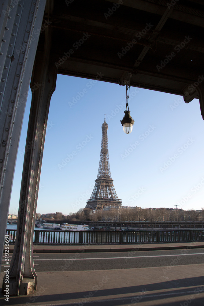 Eiffel Tower from Bir-Hakeim Bridge, Paris