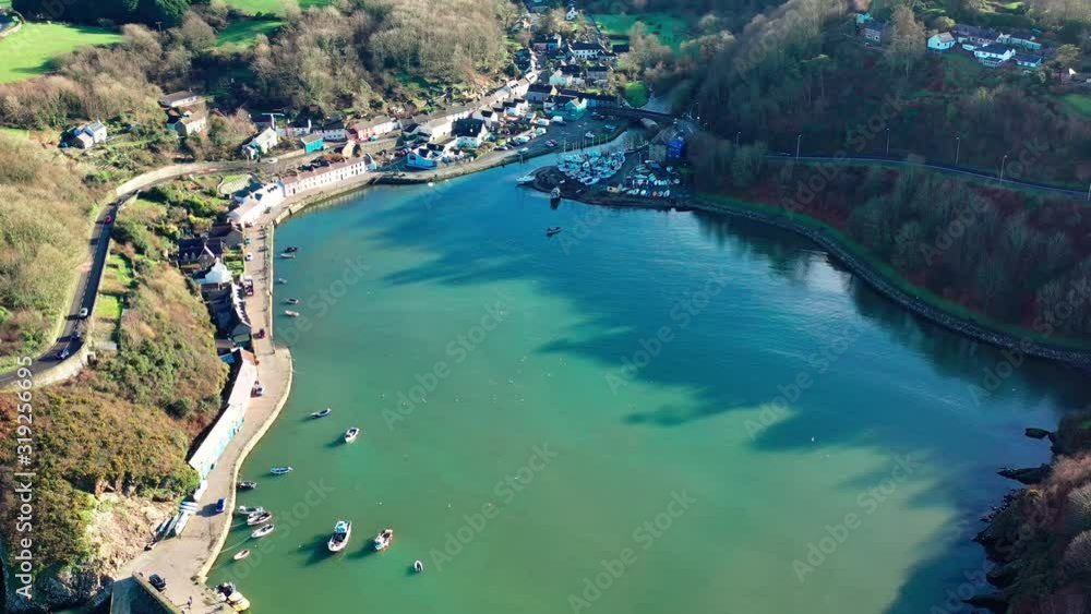 Wideo Stock Fishguard is a coastal town in Pembrokeshire, Wales, UK