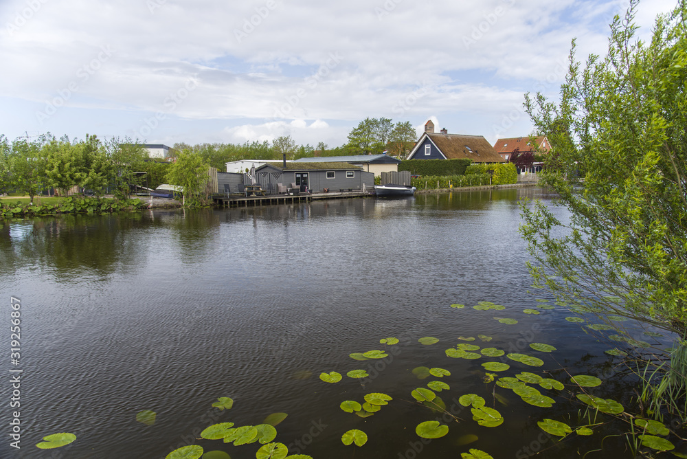 Obraz premium Panoramic view of netherlands rural landscape