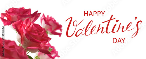 Image of a beautiful greeting card.Valentine's Day..Beautiful festive flowers close-up.