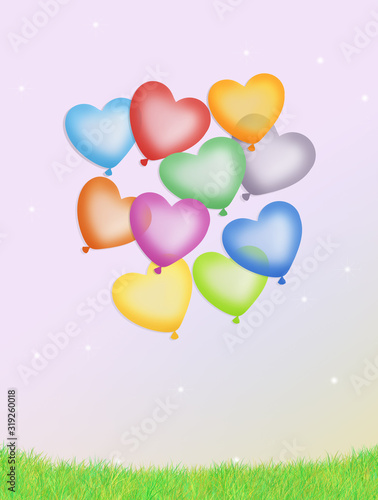 heart-shaped balloons