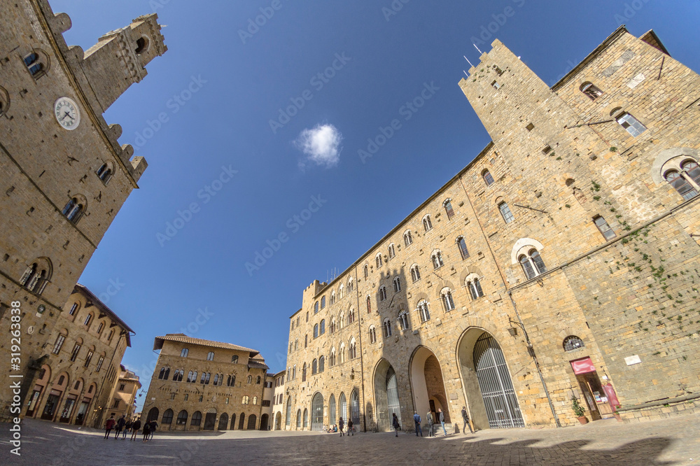 View of the Piazza dei Priori in Volterra