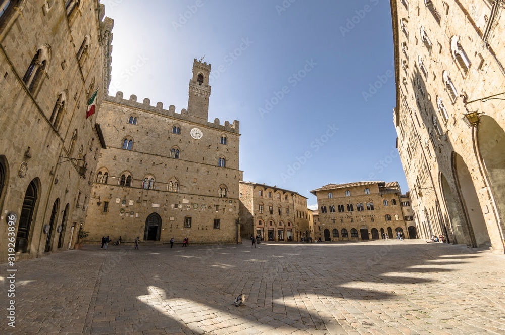 View of the Piazza dei Priori in Volterra