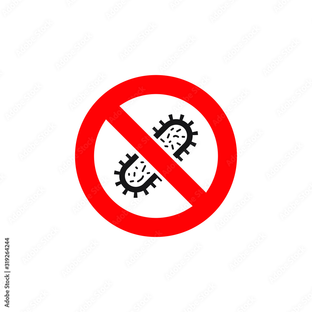 Stop virus sign isolated on white background. Vector illustration Stop virus sign isolated on white background. Vector illustration