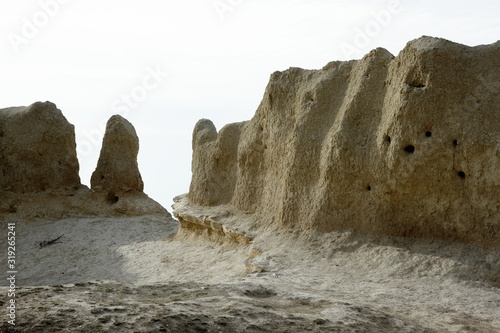 Natural sand construction on the Black Sea