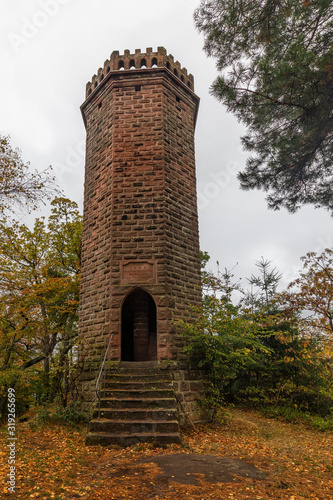 Der Rehbergturm auf dem Rehberg im Pfälzer Wald
