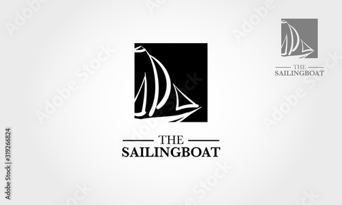 The Sailing Boat Silhouette Logo. This is an logo template suitable for your company in order to improve its communication process, and establishing the goals your business.