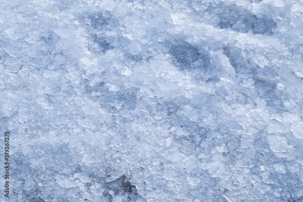 Broken crushed ice fresh cold white winter snow background Broken crushed ice fresh cold white winter snow background