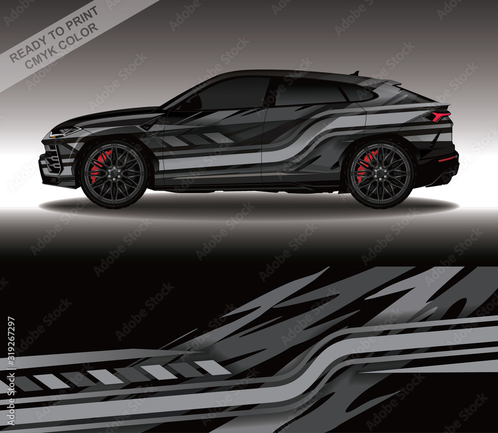 Car wrap decal design vector, custom livery race rally car vehicle sticker and tinting. Car wrap decal design vector, custom livery race rally car vehicle sticker and tinting.