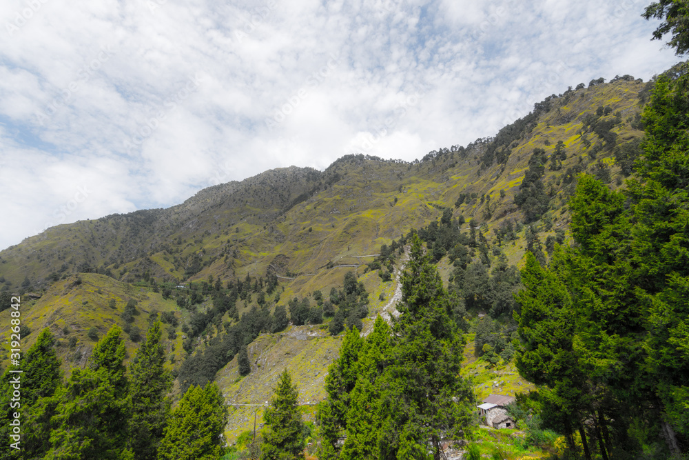 Landscape view of Himalayan Region in Uttrakhand India