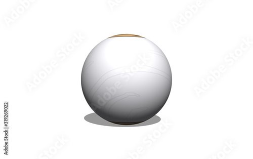 Colorful ball isolated on white background and 3D illustration
