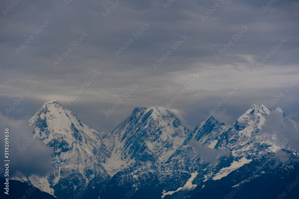 aerial view of Himalayan mountains