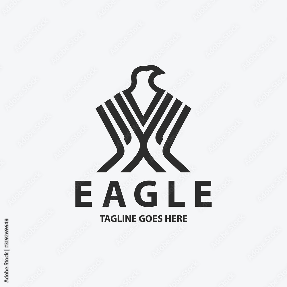 Eagle logo design template. Vector illustration
