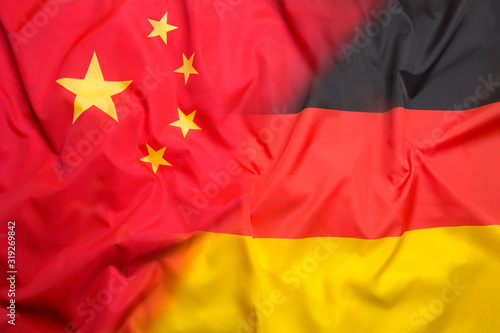Wall Mural Flag of Chinese Republic and flag of Germany