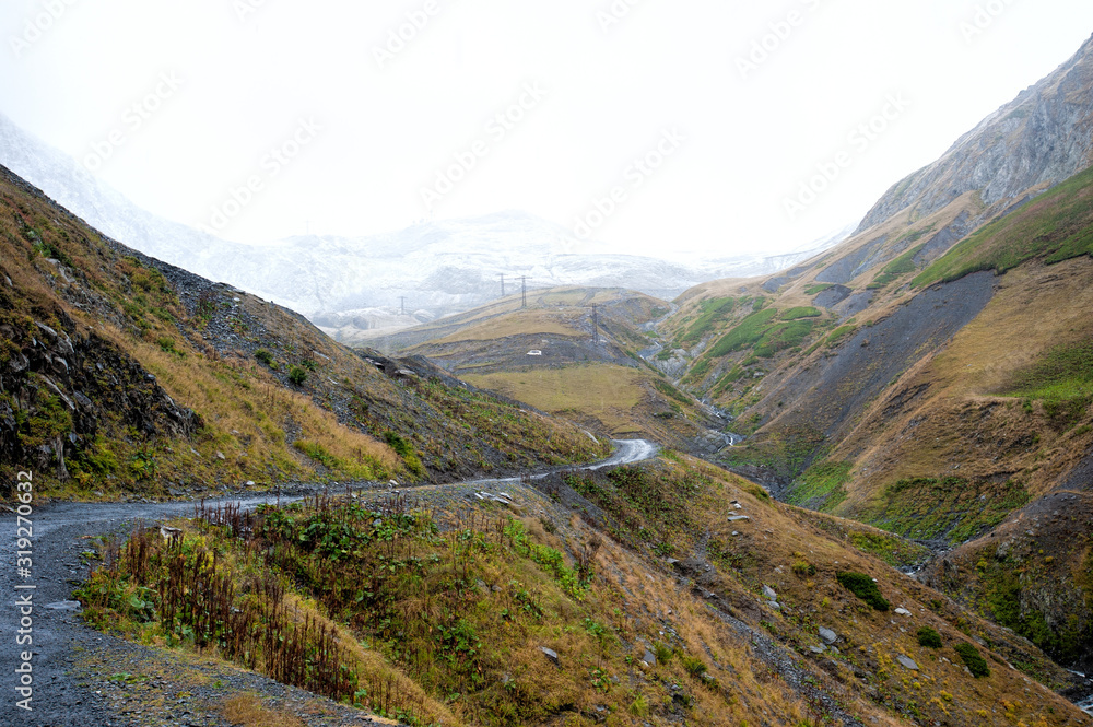 View of the path to the Abano Pass, Georgia View of the path to the Abano Pass, Georgia