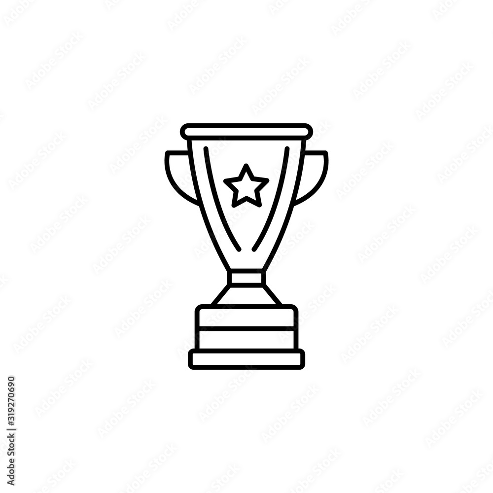 champion, winner, award, trophy line icon on white background champion, winner, award, trophy line icon on white background