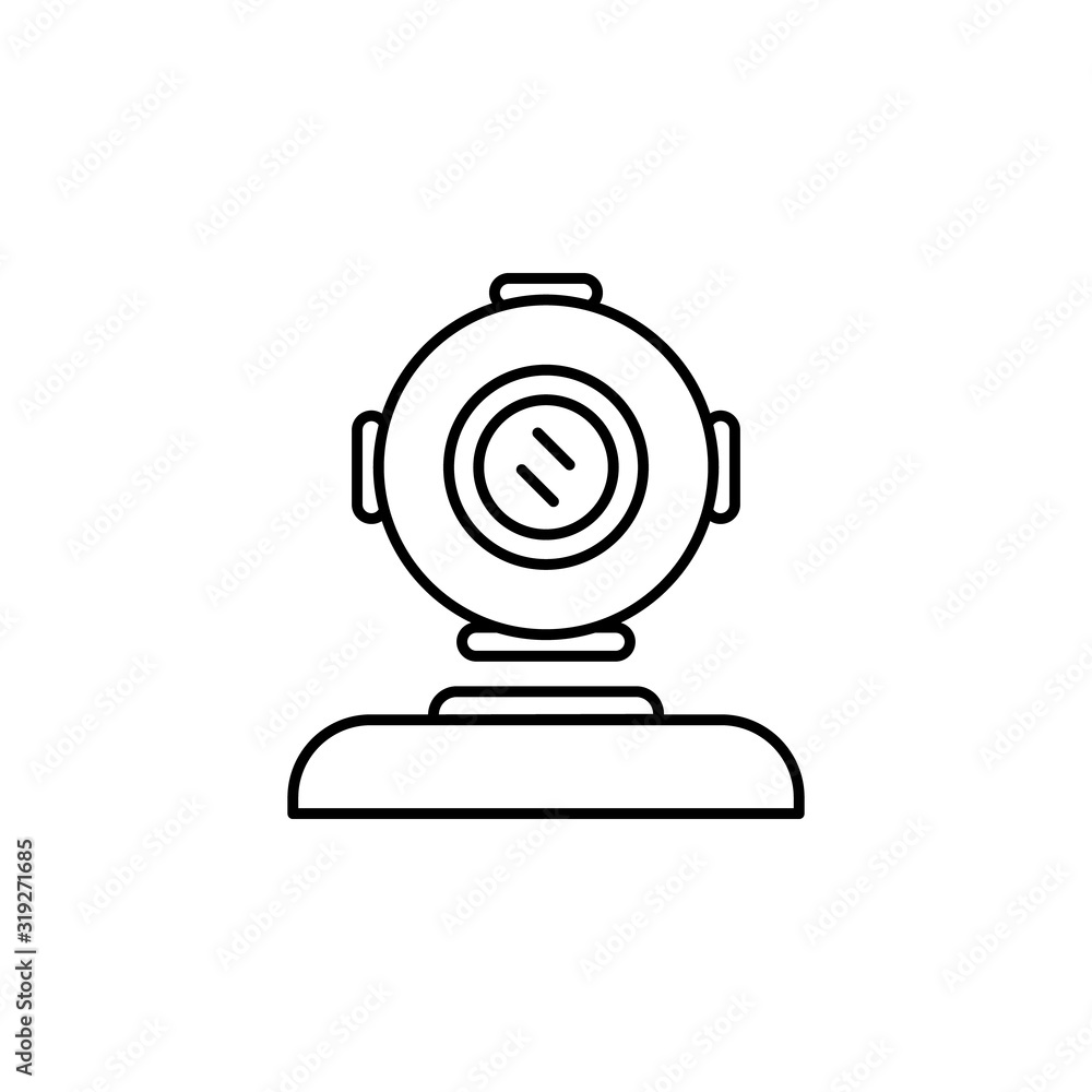 diving helmet, immersion, underwater, dive, helmet line icon on white background diving helmet, immersion, underwater, dive, helmet line icon on white background