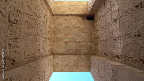 Temple of Medinet Habu. Egypt, Luxor. The Mortuary Temple of Ramesses III at Medinet Habu is an important New Kingdom period structure in the West Bank of Luxor in Egypt.