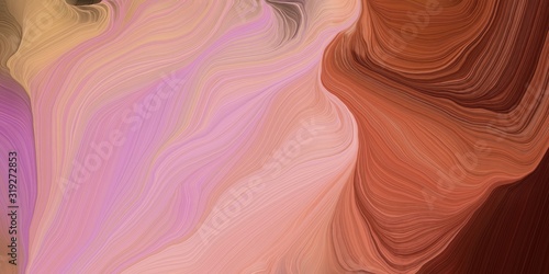 card, poster or canvas design with abstract waves design with tan, saddle brown and indian red color