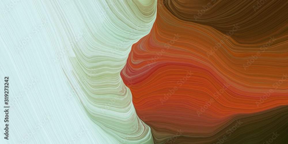 card, poster or canvas design with modern curvy waves background illustration with saddle brown, light gray and dark sea green color card, poster or canvas design with modern curvy waves background illustration with saddle brown, light gray and dark sea green color