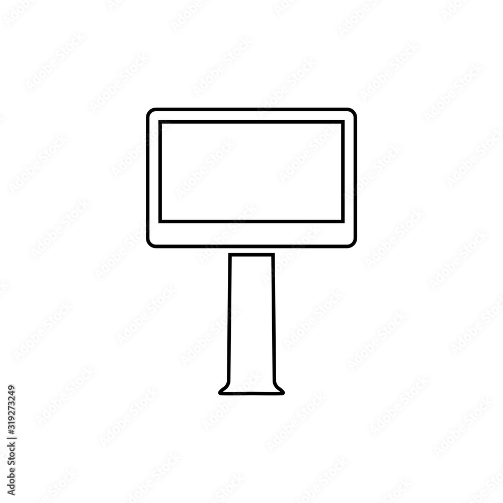 Billboard icon. Marketing symbol. Logo design element Billboard icon. Marketing symbol. Logo design element