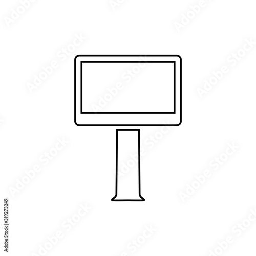 Fotografie Billboard icon. Marketing symbol. Logo design element