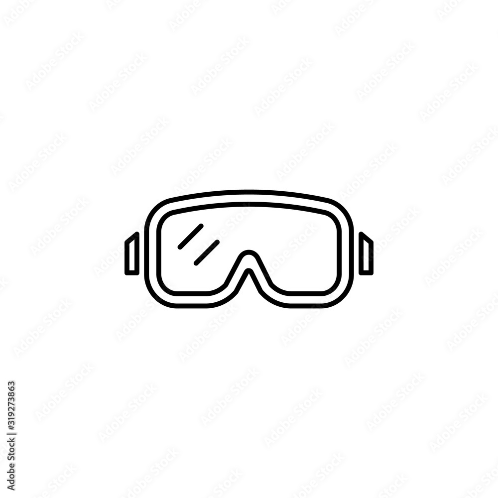 snorkeling, diving mask, goggles, dive, sea line icon on white background snorkeling, diving mask, goggles, dive, sea line icon on white background
