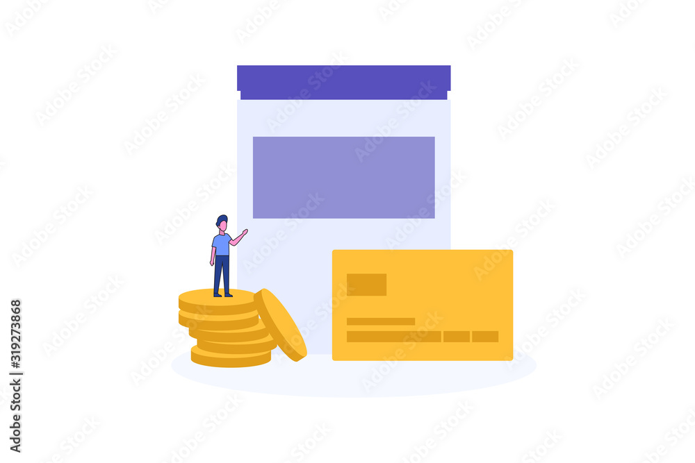 Credit Rating illustration concept for web landing page template, banner, flyer and presentation Credit Rating illustration concept for web landing page template, banner, flyer and presentation