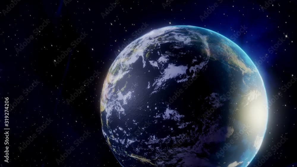 3D planet earth in space 3D planet earth in space
