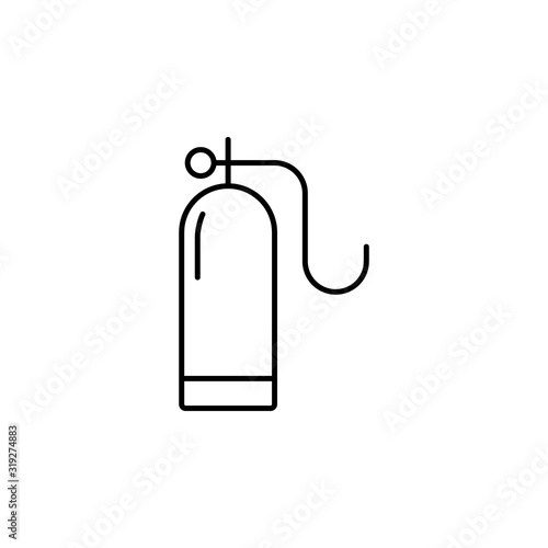 oxygen tank, oxygen, tank, gas line icon on white background