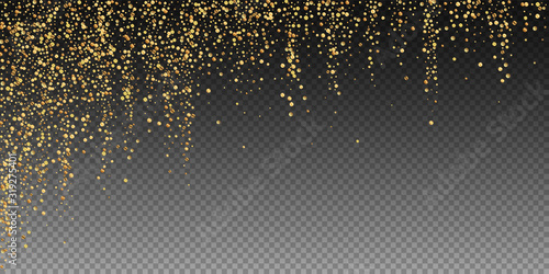 Gold confetti luxury sparkling confetti. Scattered