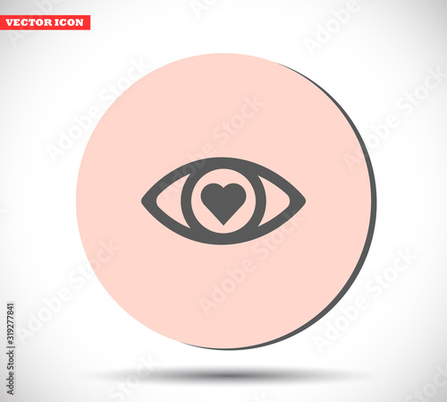 Eye vector icon , lorem ipsum Flat design