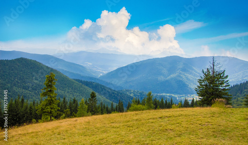 Mountain landscape with big white cloud over mountains_ © Volodymyr