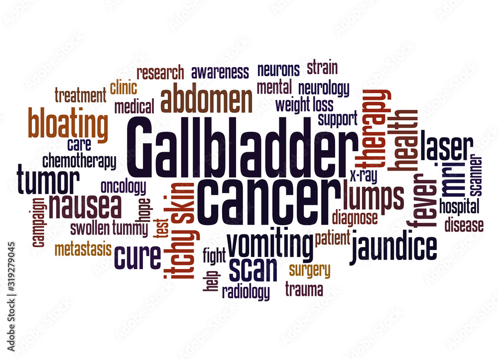 Gallbladder cancer word cloud concept Gallbladder cancer word cloud concept